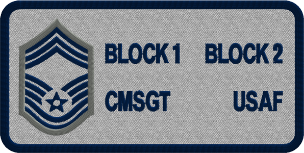 ABS-G USAF Name Tag with Rank Insignia ABU - Click Image to Close