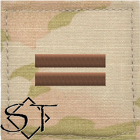 Air Force Academy OCP Cadet First Lieutenant Rank Insignia Pre-Folded 2x2 Sew-on USAF Spice Brown Air Force Academy OCP Cadet First Lieutenant Rank Insignia Pre-Folded 2x2 Sew-on USAF Spice Brown