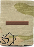 Air Force Academy OCP Cadet Second Lieutenant Rank Insignia Jacket Tab, Slide On USAF Spice Brown Air Force Academy OCP Cadet Second Lieutenant Rank Insignia Jacket Tab, Slide On USAF Spice Brown