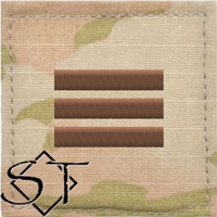 Air Force Academy OCP Cadet Captain Rank Insignia Pre-Folded 2x2 Sew-on USAF Spice Brown Air Force Academy OCP Cadet Captain Rank Insignia Pre-Folded 2x2 Sew-on USAF Spice Brown