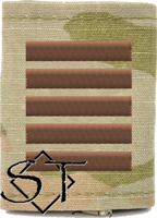 Air Force Academy OCP Cadet Lieutenant Colonel Rank Insignia Jacket Tab, Slide On USAF Spice Brown Air Force Academy OCP Cadet Lieutenant Colonel Rank Insignia Jacket Tab, Slide On USAF Spice Brown