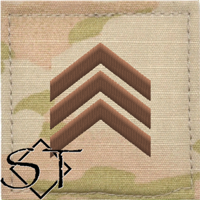 Air Force Academy OCP Cadet Master Sergeant Rank Insignia Pre-Folded 2x2 Sew-on USAF Spice Brown Air Force Academy OCP Cadet Master Sergeant Rank Insignia Pre-Folded 2x2 Sew-on USAF Spice Brown