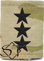Army Rank Insignia-O9 LTG Lieutenant General Gore-tex Army Rank Insignia-O9 LTG Lieutenant General Gore-tex