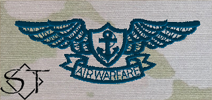 OCP Navy Aviation Warfare Embroidered Badge-Space Blue - Click Image to Close