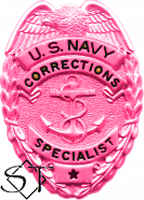 US Navy Corrections Specialist Badge-Metal Pink Breast Cancer Awareness - Click Image to Close