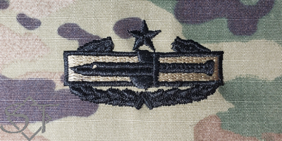 Combat Action Badge 2nd Award-OCP Black - Click Image to Close