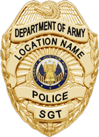Department of Army Civilian Police Badge-Supervisor
