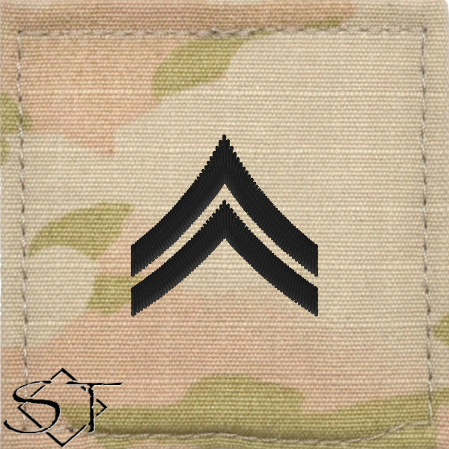 Army Rank Insignia-E4 CPL Corporal Velcro - Click Image to Close