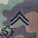 Army Rank Insignia-E4 CPL Corporal Sew-On Pair - Click Image to Close
