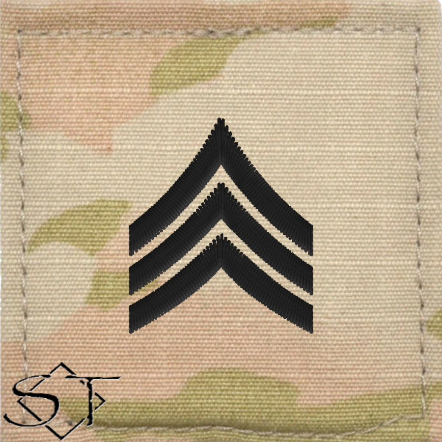 Army Rank Insignia-E5 SGT Sergeant Velcro - Click Image to Close