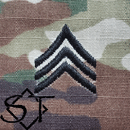 Army Rank Insignia-E5 SGT Sergeant Sew-On Pair