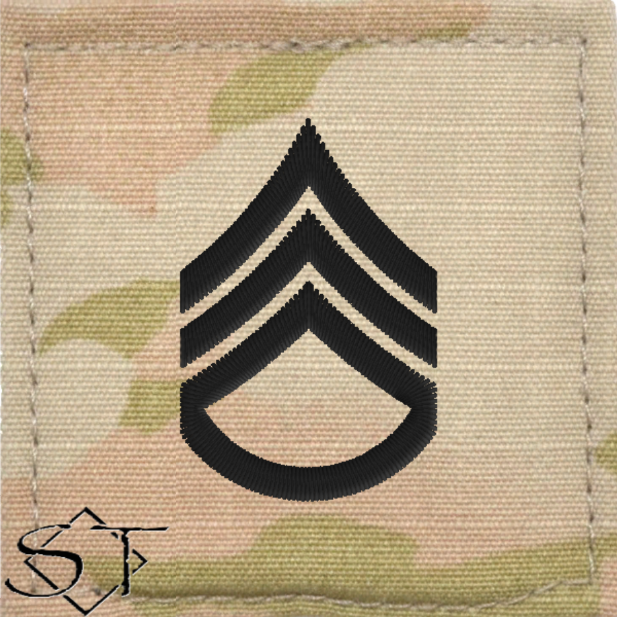 Army Rank Insignia-E6 SSG Staff Sergeant Velcro - Click Image to Close