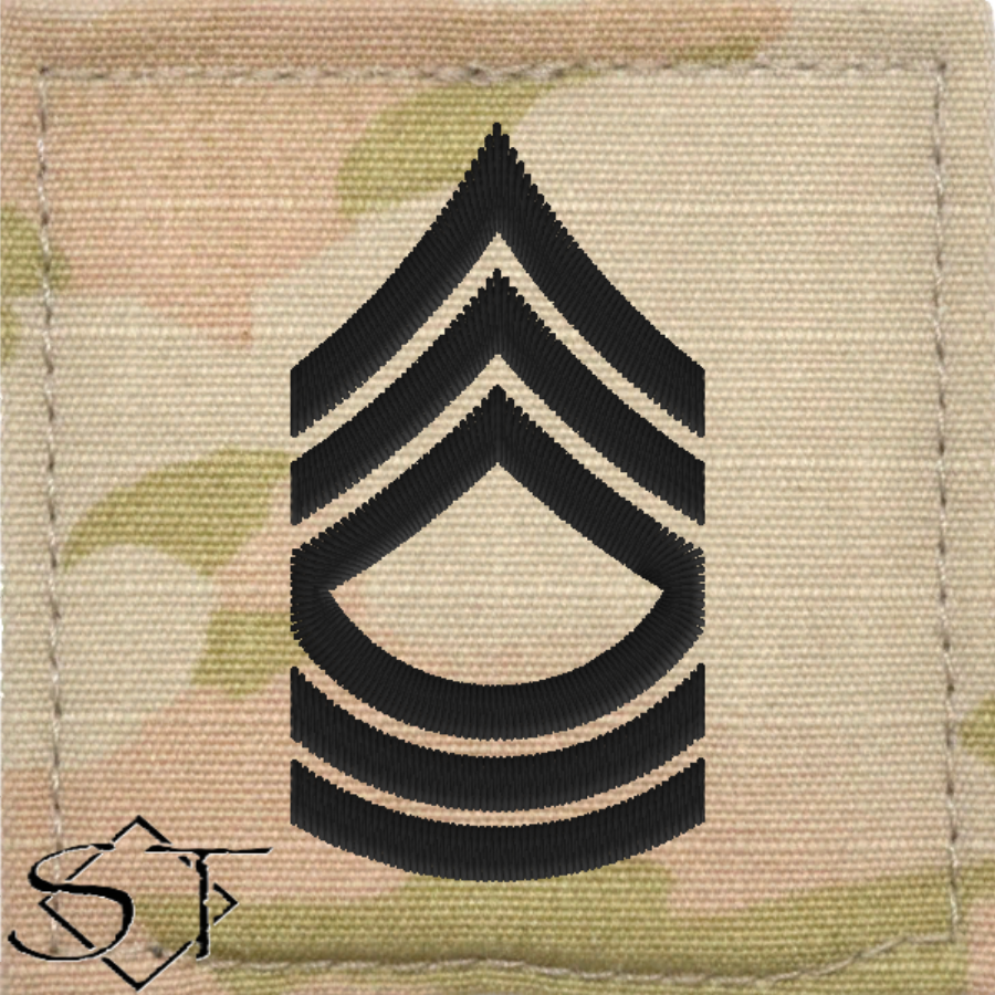 Army Rank Insignia-E8 MSG Master Sergeant Velcro - Click Image to Close