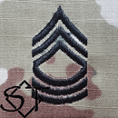 Army Rank Insignia-E8 MSG Master Sergeant Sew-On Pair - Click Image to Close