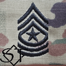 Army Rank Insignia-E9 SGM Sergeant Major Sew-On Pair - Click Image to Close