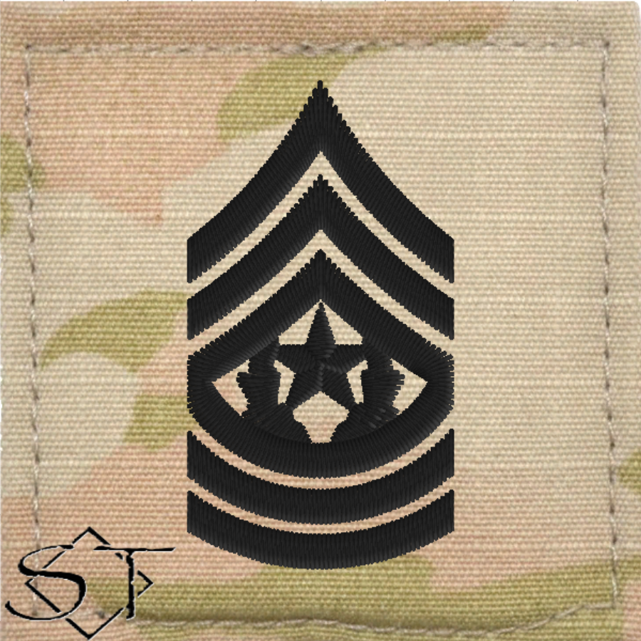 Army Rank Insignia-E9 CSM Command Sergeant Major Velcro - Click Image to Close