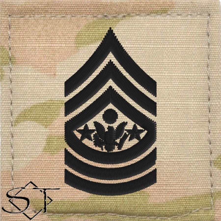 Army Rank Insignia-E9 SMA Sergeant Major of the Army Velcro - Click Image to Close