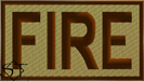 Duty Identifier Tab FIRE Fire Department OCP Spice Brown Border - Click Image to Close