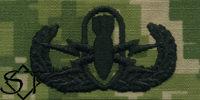 EOD Explosive Ordnance Disposal Badge Basic-NWU Type III AOR2 - Click Image to Close