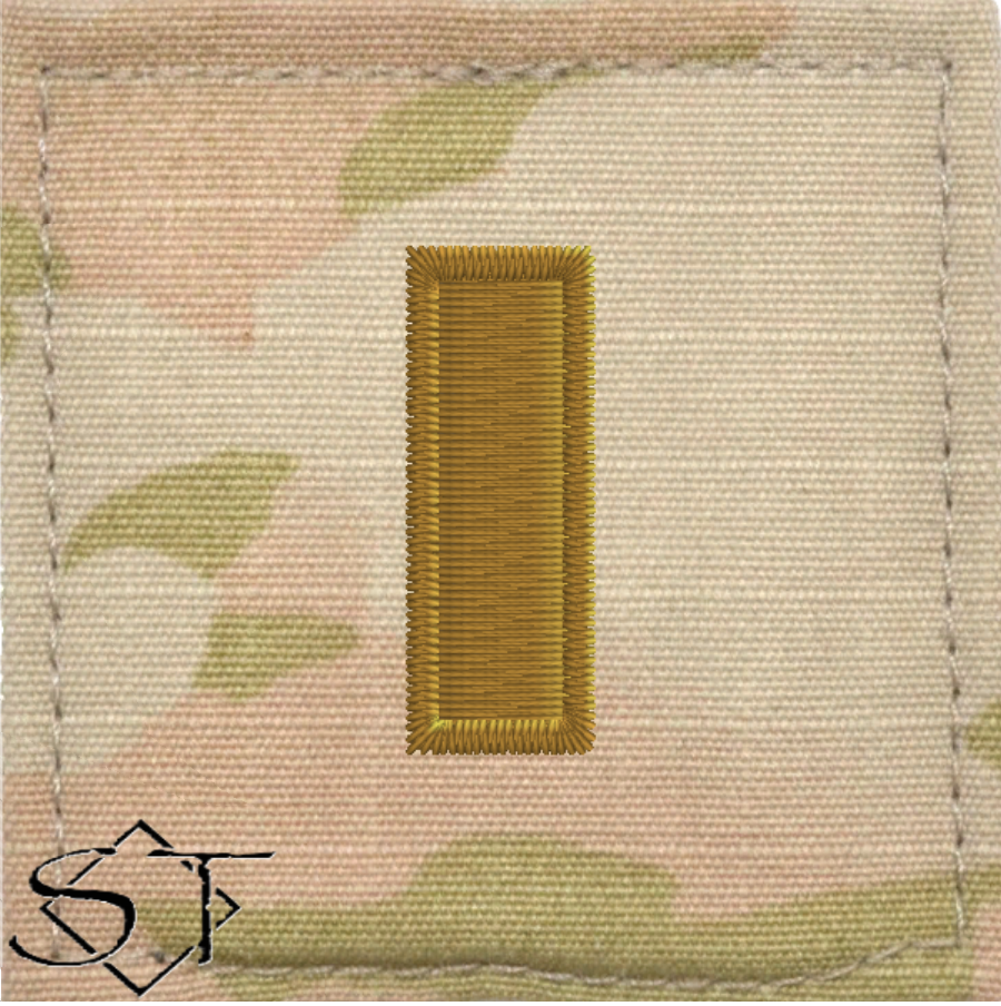 Army Rank Insignia-O1 2LT Second Lieutenant Velcro - Click Image to Close