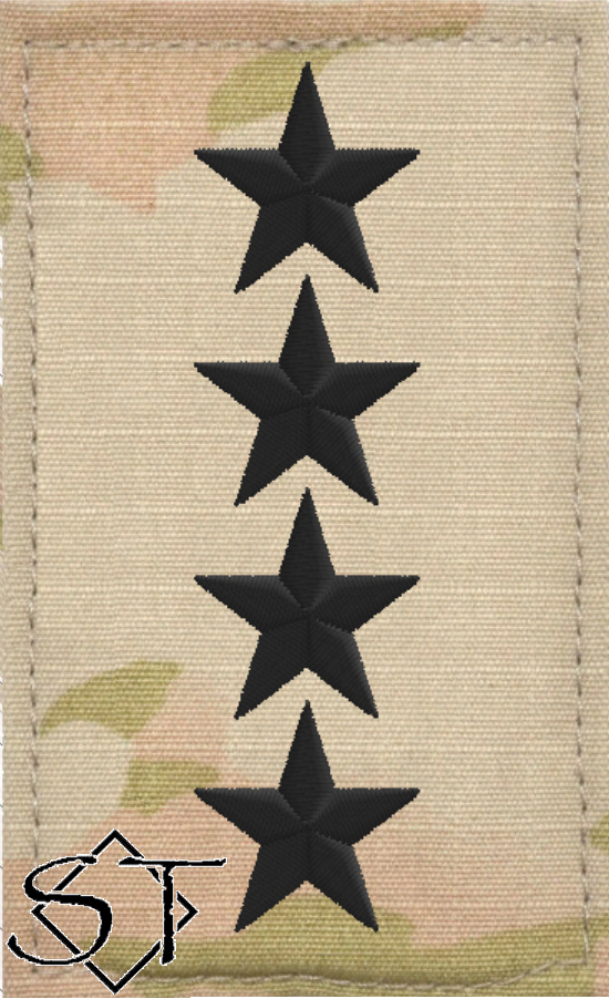 Army Rank Insignia-O10 GEN General Velcro - Click Image to Close