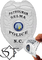 Selma NC Police FlexBadge Patch - Click Image to Close