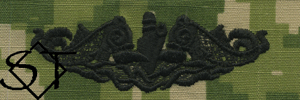 NWUIII AOR2 Navy Submarine Warfare Embroidered Badge-Woodland - Click Image to Close