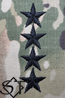 Army Rank Insignia-O10 GEN General Sew-On Pair - Click Image to Close