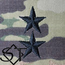 Army Rank Insignia-O8 MG Major General Sew-On Pair - Click Image to Close