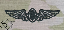OCP Navy Flight Nurse Embroidered Badge-Black - Click Image to Close