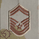 Air Force OCP E8 SMSgt Rank Insignia Pre-Folded 2x2 without Velcro
