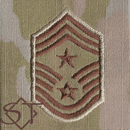 Air Force OCP E9 CCM Rank Insignia Sew-On (Pair) - Click Image to Close