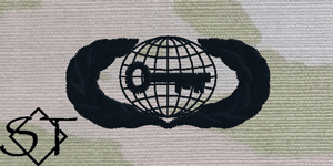 USAF Intelligence Embroidered Badge Basic Black - Click Image to Close