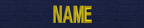 USPHS Name Tape-USCG ODU blue ripstop gold letters - Click Image to Close