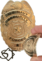 US Navy Security Forces Badge - 3D PVC Flex style with velcro - Click Image to Close