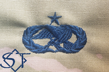 Air Force Maintenance Badge Senior Space Blue - Click Image to Close