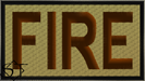 Duty Identifier Tab FIRE Fire Department OCP Black Border - Click Image to Close