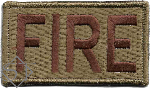 Duty Identifier Tab FIRE Fire Department OCP-Spice Brown - Click Image to Close