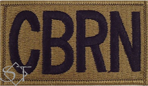 Brassard/Duty Identifier-Patch CBRN OCP-Black - Click Image to Close