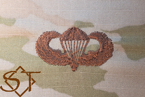 Airborne Parachutist Badge Basic Embroidered OCP-USAF - Click Image to Close
