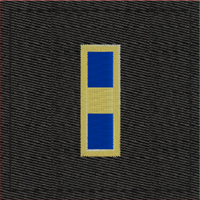 Navy Rank Insignia Black Velcro rank Warrant Officer W-1