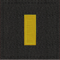 (image for) Army Rank Insignia-O1 2LT Second Lieutenant Black Velcro