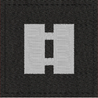 (image for) Army Rank Insignia-O3 CPT Captain Black Velcro