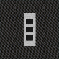 (image for) Army Rank Insignia-CW3 Chief Warrant Officer Black Velcro