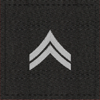 Black Army Rank Insignia-E4 CPL Corporal Velcro