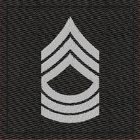 Black Army Rank Insignia-E8 MSG Master Sergeant Velcro