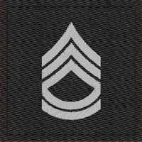 Black Army Rank Insignia-E7 SFC Sergeant First Class Velcro