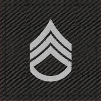 Black Army Rank Insignia-E6 SSG Staff Sergeant Velcro