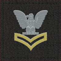 Navy Rank Insignia Black Cold Weather Velcro rank: Gold PO2-E5