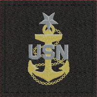 Navy Rank Insignia Black Cold Weather Velcro rank: SCPO-E8